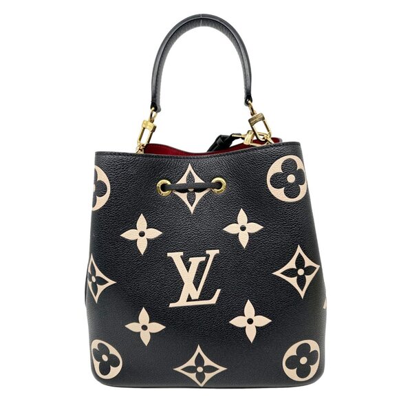 LOUIS VUITTON  Neonoe MM Giant Crafty Empreinte Leather Shoulder Bag Bicolor - Picture 3 of 9